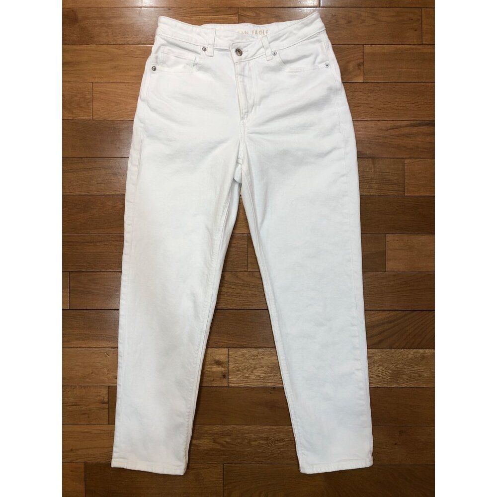 American Eagle Outfitters Stretch Mom Jean White Size 8 Regular - Picture 4 of 11